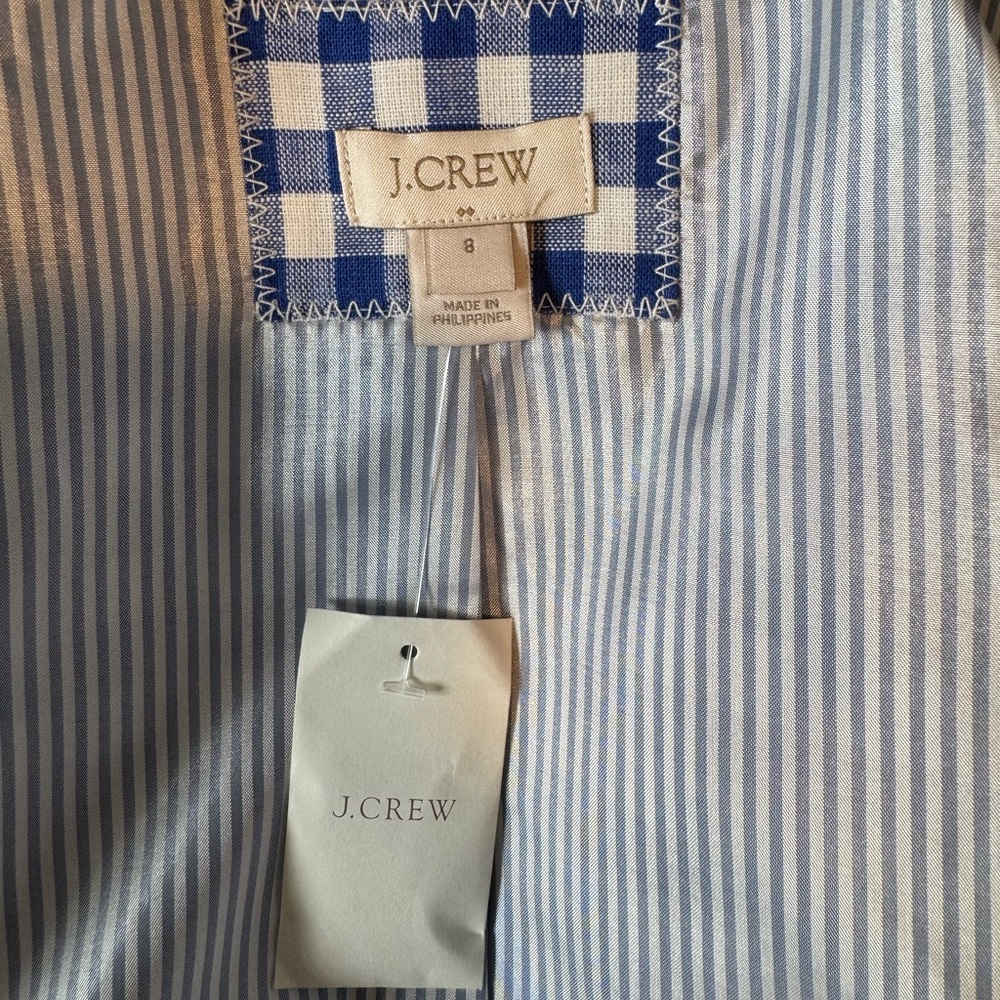 J. Crew Blue and White Gingham Blazer - Picture 7 of 11